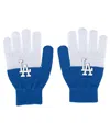Wear By Erin Andrews Women's  Los Angeles Dodgers Color-block Gloves In White,blue