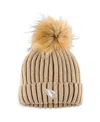Wear By Erin Andrews Women's  Natural Arizona Cardinals Neutral Cuffed Knit Hat With Pom In Natural