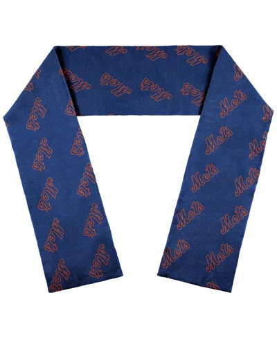 Wear By Erin Andrews Women's  New York Mets Team Wordmark Scarf In Navy