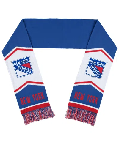 Wear By Erin Andrews Women's  New York Rangers Jacquard Stripe Scarf In Blue