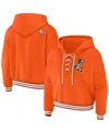Wear By Erin Andrews Women's  Orange Philadelphia Flyers Lace-up Pullover Hoodie In Orange
