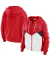 Wear By Erin Andrews Red Chicago Bulls Color-block Full-zip Hoodie In Red