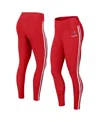 Wear By Erin Andrews Women's  Red Tampa Bay Buccaneers Color Block Leggings In Red