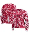 Wear By Erin Andrews Women's  Red Wisconsin Badgers Tie-dye Long Sleeve T-shirt In Red