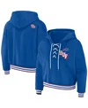 Wear By Erin Andrews Women's  Royal Buffalo Bills Lace-up Pullover Hoodie In Royal