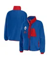 Wear By Erin Andrews Women's  Royal Buffalo Bills Polar Fleece Raglan Full-snap Jacket In Royal