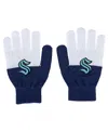 Wear By Erin Andrews Women's  Seattle Kraken Color-block Gloves In Navy,white
