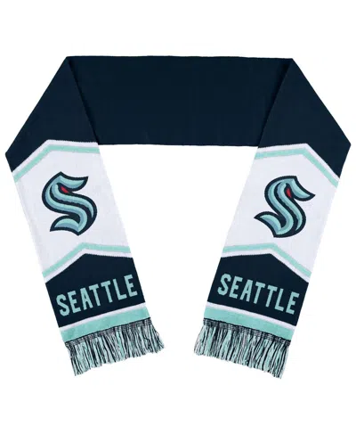Wear By Erin Andrews Women's  Seattle Kraken Jacquard Stripe Scarf In Navy
