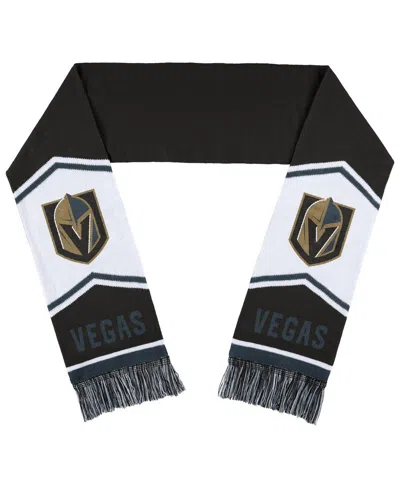 Wear By Erin Andrews Women's  Vegas Golden Knights Jacquard Stripe Scarf In Black