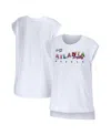 Wear By Erin Andrews Women's  White Atlanta Braves Greetings From T-shirt In White