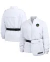 Wear By Erin Andrews Women's  White Jacksonville Jaguars Packaway Full-zip Puffer Jacket In White