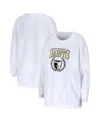 Wear By Erin Andrews White New Orleans Saints Oversized Pullover Sweatshirt In White