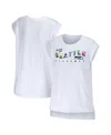 Wear By Erin Andrews White Seattle Seahawks Greetings From Muscle T-shirt In White