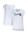Wear By Erin Andrews Women's  White Tennessee Titans Greetings From Muscle T-shirt In White