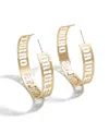 Wear By Erin Andrews X Baublebar Gold Chicago Bears Large Cutout Hoop Earrings In Gold