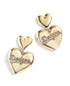 WEAR BY ERIN ANDREWS WOMEN'S WEAR BY ERIN ANDREWS X BAUBLEBAR LOS ANGELES DODGERS HEART STATEMENT DROP EARRINGS