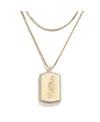 Wear By Erin Andrews X Baublebar Philadelphia Phillies Dog Tag Necklace In Gold-tone