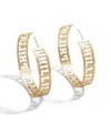 Wear By Erin Andrews X Baublebar Gold Chicago Bears Large Cutout Hoop Earrings In Gold-tone