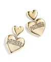 Wear By Erin Andrews X Baublebar Philadelphia Phillies Heart Statement Drop Earrings In Gold-tone