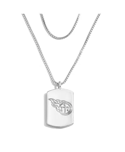 WEAR BY ERIN ANDREWS WOMEN'S WEAR BY ERIN ANDREWS X BAUBLEBAR TENNESSEE TITANS SILVER DOG TAG NECKLACE