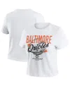 Wear By Erin Andrews White Baltimore Orioles Distressed Cropped Baby T-shirt In White