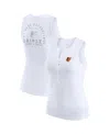 Wear By Erin Andrews White Baltimore Orioles Rib-knit Henley Tank Top In White