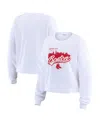 Wear By Erin Andrews Women's White Boston Red Sox Domestic Postcard Long Sleeve T-shirt In White