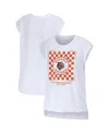 Wear By Erin Andrews Women's White Cincinnati Bengals Checker Muscle Tank Top In White