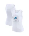 Wear By Erin Andrews White Detroit Lions Ribbed Graphic Tank Top In White