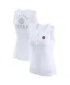 Wear By Erin Andrews Women's White Indiana Fever Rib-knit Henley Tank Top In White