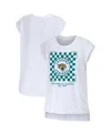 Wear By Erin Andrews Women's White Jacksonville Jaguars Checker Muscle Tank Top In White