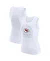 Wear By Erin Andrews White Kansas City Chiefs Ribbed Graphic Tank Top In White