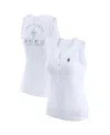 Wear By Erin Andrews Women's White Las Vegas Aces Rib-knit Henley Tank Top In White