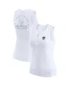 Wear By Erin Andrews White San Francisco Giants Rib-knit Henley Tank Top In White