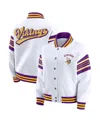 Wear By Erin Andrews Women's White Minnesota Vikings Full-snap Fleece Sweatshirt Jacket In White