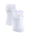 Wear By Erin Andrews Women's White Phoenix Suns Rib-knit Henley Tank Top In White