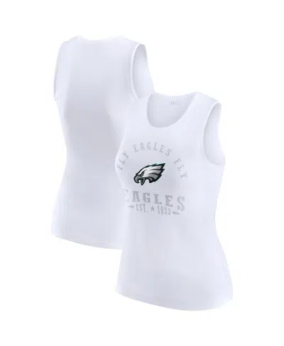 Wear By Erin Andrews Women's White San Francisco 49ers Ribbed Graphic Tank Top