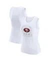 Wear By Erin Andrews White San Francisco 49ers Ribbed Graphic Tank Top In White