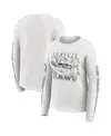 Wear By Erin Andrews Women's White Seattle Seahawks Graphic Waffle Long-sleeve T-shirt In White