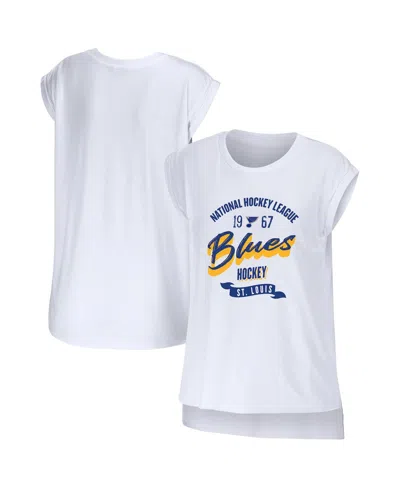 Wear By Erin Andrews Women's White St. Louis Blues Domestic Tank Top