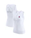 Wear By Erin Andrews Women's White St. Louis Cardinals Rib-knit Henley Tank Top In White