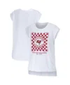 Wear By Erin Andrews Women's White Tampa Bay Buccaneers Checker Muscle Tank Top In White