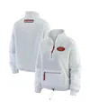 Wear By Erin Andrews Women's White Washington Commanders Polar Fleece Half-zip Jacket In White