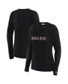 Wear By Erin Andrews Women's X Gracie Hunt Black Chicago Bears Mesh Panel Long Sleeve T-shirt In Black
