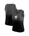 Wear By Erin Andrews Women's X Gracie Hunt Black Pittsburgh Steelers Ombre Tank Top