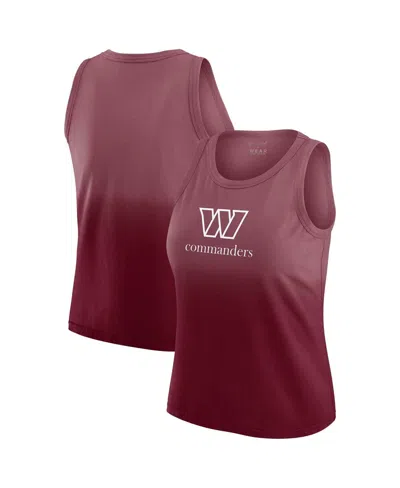 Wear By Erin Andrews Women's X Gracie Hunt Burgundy Washington Commanders Ombre Tank Top In Purple