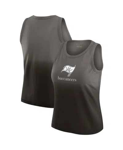 Wear By Erin Andrews Women's X Gracie Hunt Pewter Tampa Bay Buccaneers Ombre Tank Top In Gray
