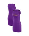 Wear By Erin Andrews Women's X Gracie Hunt Purple Minnesota Vikings Ribbed Tank Dress In Purple
