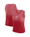 Wear By Erin Andrews Women's X Gracie Hunt Scarlet Atlanta Falcons Ombre Tank Top In Pink