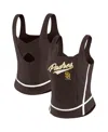 Wear By Erin Andrews Women'sâ Brown San Diego Padres Square Neck Tank Top